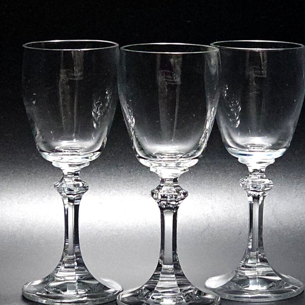 3 Schott Zwiesel Contour Cordial Glasses 5" sculpted stem 3oz schnapps cocktail - Picture 4 of 5